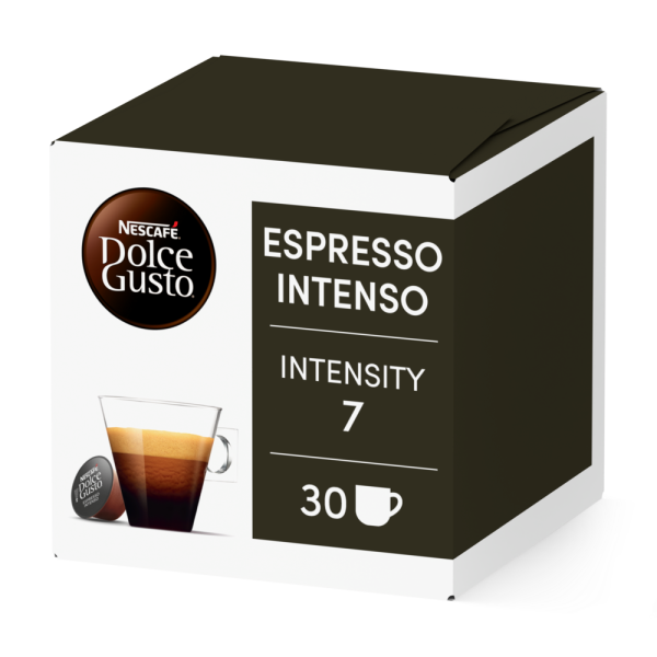 Front view of Espresso Intenso (30 pods) box