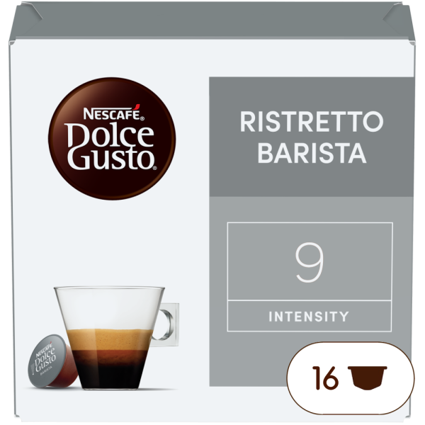 Front view of Barista (16 pods) box
