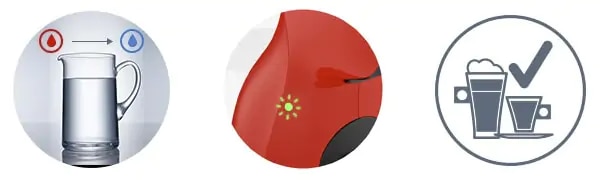 Frau trinkt Americano